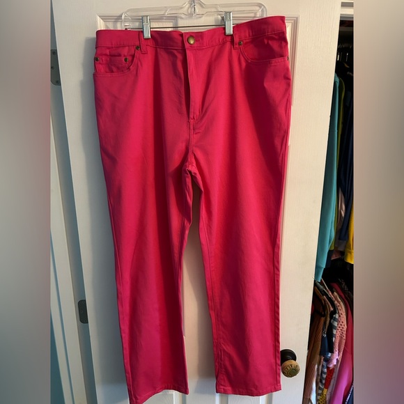 American Sweatheart Solid Pink Pants Trouser Size 20 - Picture 3 of 12